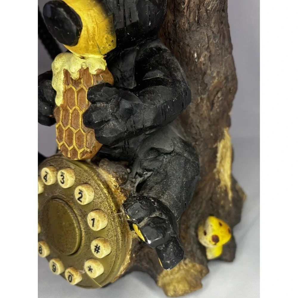 🐻VTG Black Bear Eating Honey W/ Bees dial Phone, Excellent Condition Rare